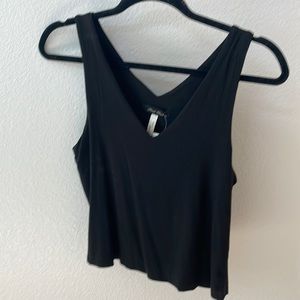 Double lined black tank top, rayon modal